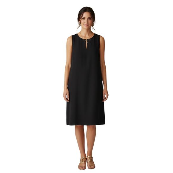 Tommy Hilfiger Dresses & Skirts - ✨ TOMMY HILFIGER Black Keyhole Neck Shift Dress L 🖤